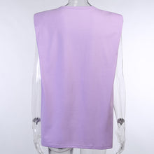 Carica l'immagine nel visualizzatore di Gallery, T-shirt trapezio spalle imbottite