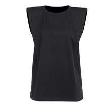 Carica l'immagine nel visualizzatore di Gallery, T-shirt trapezio spalle imbottite