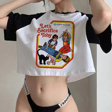 Carica l'immagine nel visualizzatore di Gallery, T-shirt crop vintage comic paranormal