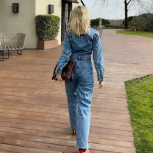 Carica l'immagine nel visualizzatore di Gallery, Tuta intera in jeans