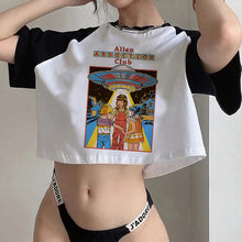Carica l'immagine nel visualizzatore di Gallery, T-shirt crop vintage comic paranormal