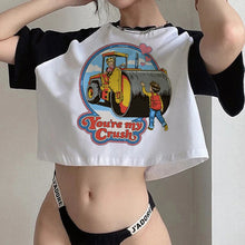 Carica l'immagine nel visualizzatore di Gallery, T-shirt crop vintage comic paranormal