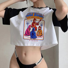 Carica l'immagine nel visualizzatore di Gallery, T-shirt crop vintage comic paranormal
