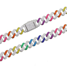 Carica l&#39;immagine nel visualizzatore di Gallery, Bracciale e collana a catena sparkling rainbow
