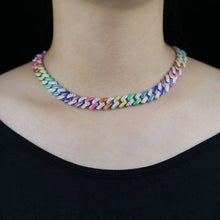 Carica l&#39;immagine nel visualizzatore di Gallery, Bracciale e collana a catena sparkling rainbow
