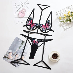 Set lingerie butterfly laces