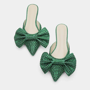 Scarpe super bow rhinestone