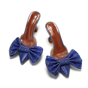 Scarpe super bow rhinestone