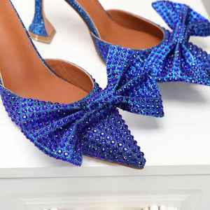 Scarpe super bow rhinestone