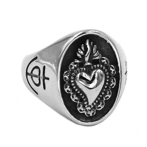 Anello grande sacred heart