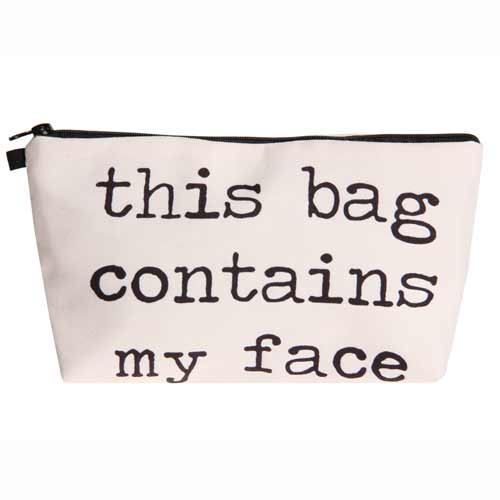 Pochette portatrucchi ''This bag contains my face''