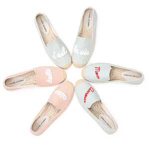 Espadrilles ricami words