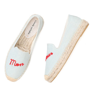 Espadrilles ricami words