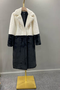 Cappotto di pelliccia eco bicolor