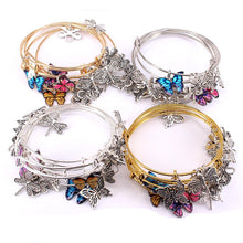 Carica l&#39;immagine nel visualizzatore di Gallery, Braccialetti 5pcs a tema butterfly
