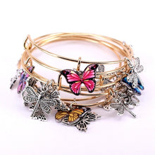 Carica l&#39;immagine nel visualizzatore di Gallery, Braccialetti 5pcs a tema butterfly
