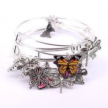 Carica l&#39;immagine nel visualizzatore di Gallery, Braccialetti 5pcs a tema butterfly
