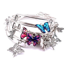 Carica l&#39;immagine nel visualizzatore di Gallery, Braccialetti 5pcs a tema butterfly
