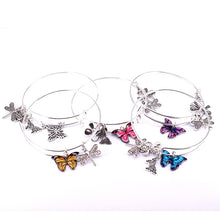 Carica l&#39;immagine nel visualizzatore di Gallery, Braccialetti 5pcs a tema butterfly
