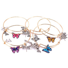 Carica l&#39;immagine nel visualizzatore di Gallery, Braccialetti 5pcs a tema butterfly
