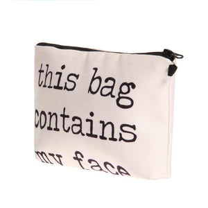 Pochette portatrucchi ''This bag contains my face''