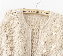 Carica l&#39;immagine nel visualizzatore di Gallery, Cardigan raw mohair and paillettes
