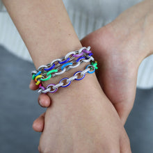 Carica l&#39;immagine nel visualizzatore di Gallery, Bracciale ad anelli sparkling rainbow
