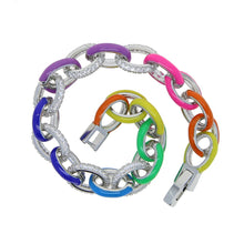 Carica l&#39;immagine nel visualizzatore di Gallery, Bracciale ad anelli sparkling rainbow
