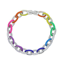 Carica l&#39;immagine nel visualizzatore di Gallery, Bracciale ad anelli sparkling rainbow
