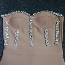 Carica l&#39;immagine nel visualizzatore di Gallery, Vestito strass bustier
